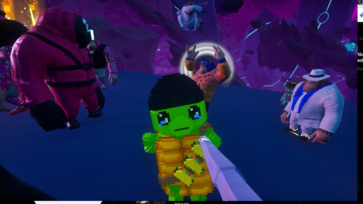 Lasermerl's tweet image. Just had an awesome #GameTime in the @OthersideMeta 

An extra special Geez1000 wearable was up for grabs courtesy of @RidazLp2 

Thanks to @ClassicsCrypto @dinopawnz for running tings

@GeezOnApe @OsPhotoClub 

Congratz @ssdw on the big win 🦧🏆