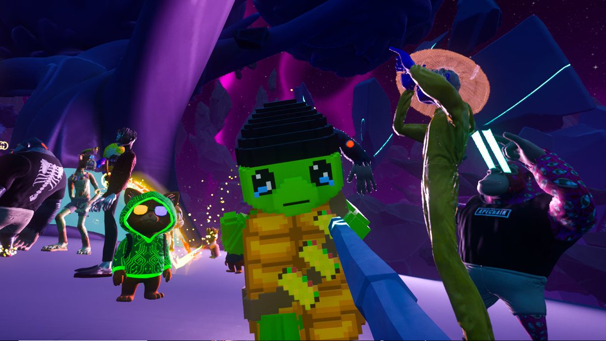 Lasermerl's tweet image. Just had an awesome #GameTime in the @OthersideMeta 

An extra special Geez1000 wearable was up for grabs courtesy of @RidazLp2 

Thanks to @ClassicsCrypto @dinopawnz for running tings

@GeezOnApe @OsPhotoClub 

Congratz @ssdw on the big win 🦧🏆