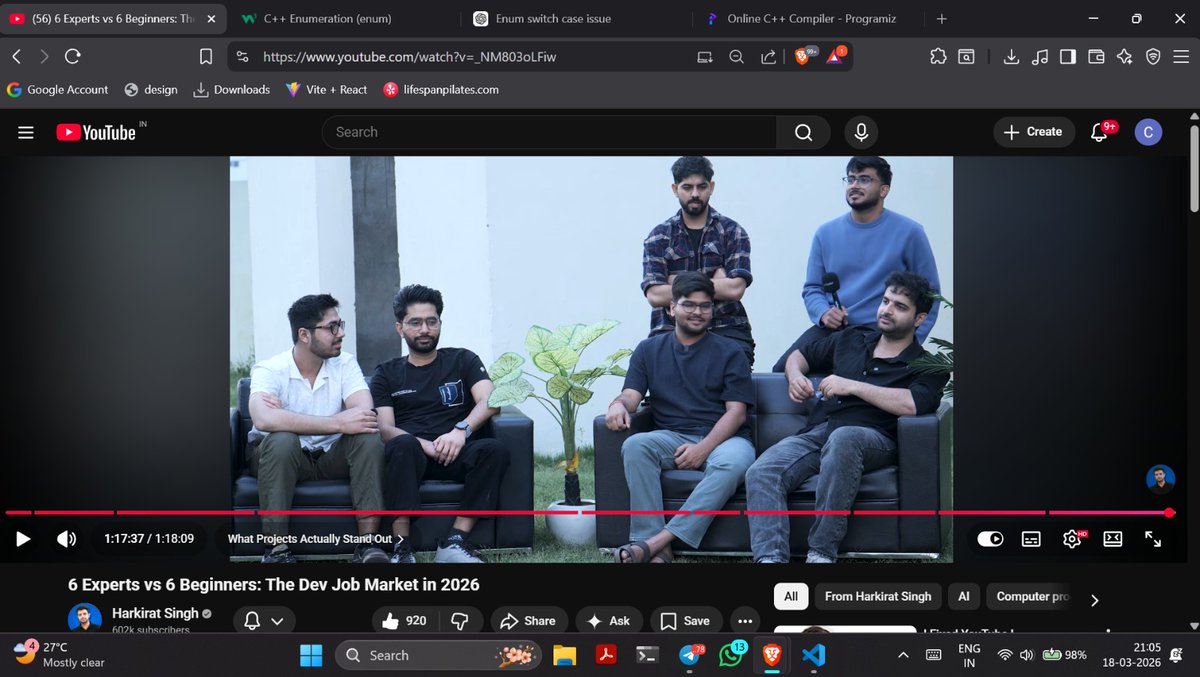 Nik_rai_'s tweet image. Worked on brand guidelines and digital presence for client 
Logo development + UI/UX research  
C++: enums, call by value, pointers  
Spoke to new client  
Sent requirements to existing one  
Watched latest group discussion of @kirat_tw  
Building daily
#buildinpublic #dailycode