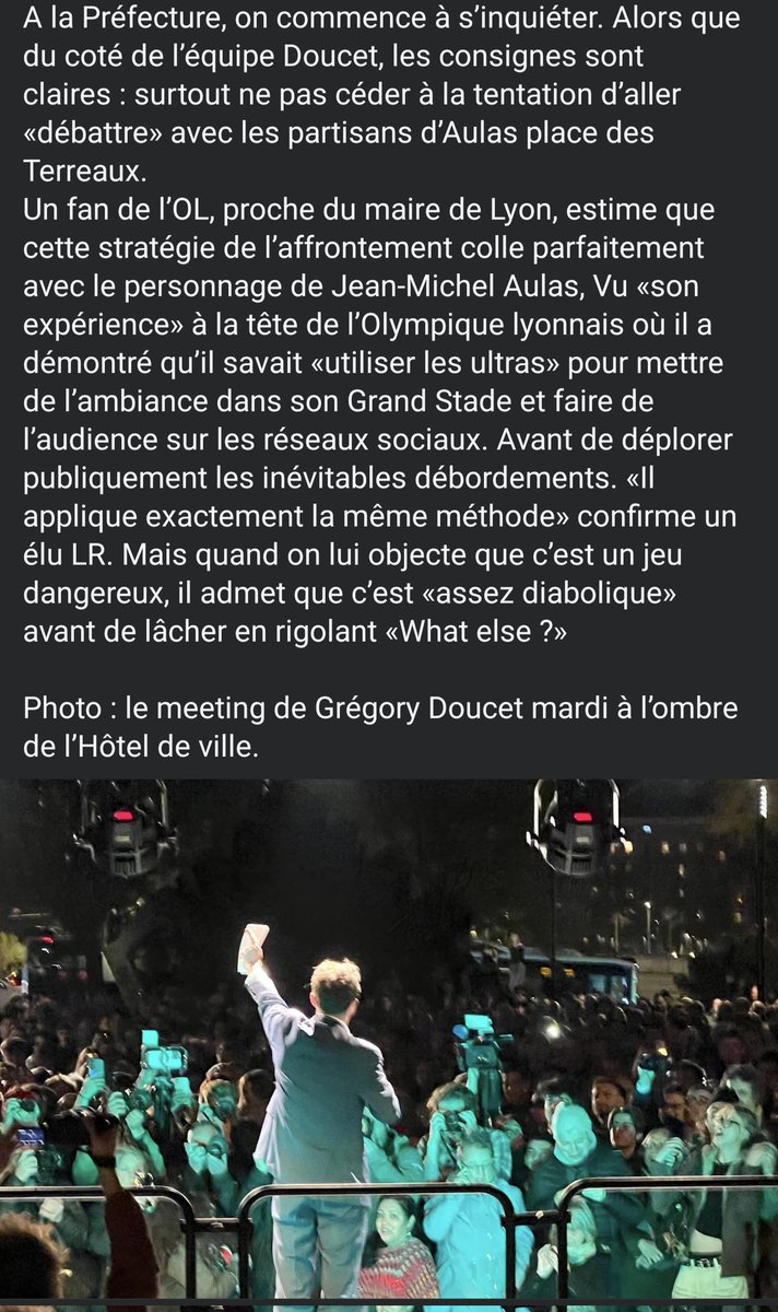 Metro_Lyon2026's tweet photo. Le billet de campagne d'entre-deux tours de Philippe Brunet-Lecomte (via Facebook) https://t.co/Tgs0KBIbgz