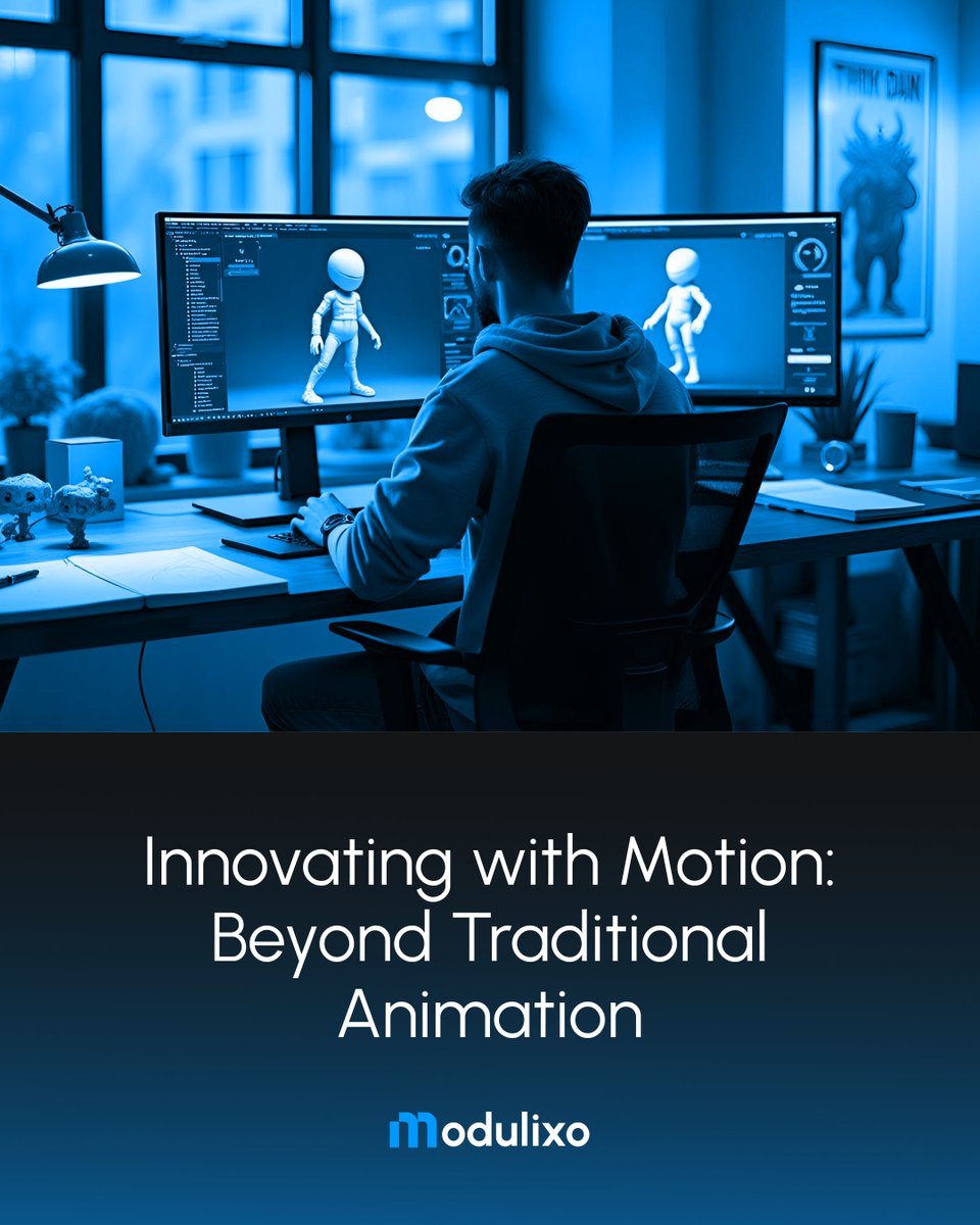 modulixocom's tweet photo. Innovating with Motion: Beyond Traditional Animation

🔵 Motion drives engagement and interaction.
• Dynamic transitions and immersive effects.
✨ Make motion work for you.
#Modulixo #MotionDesign https://t.co/7QPeOx9xzD