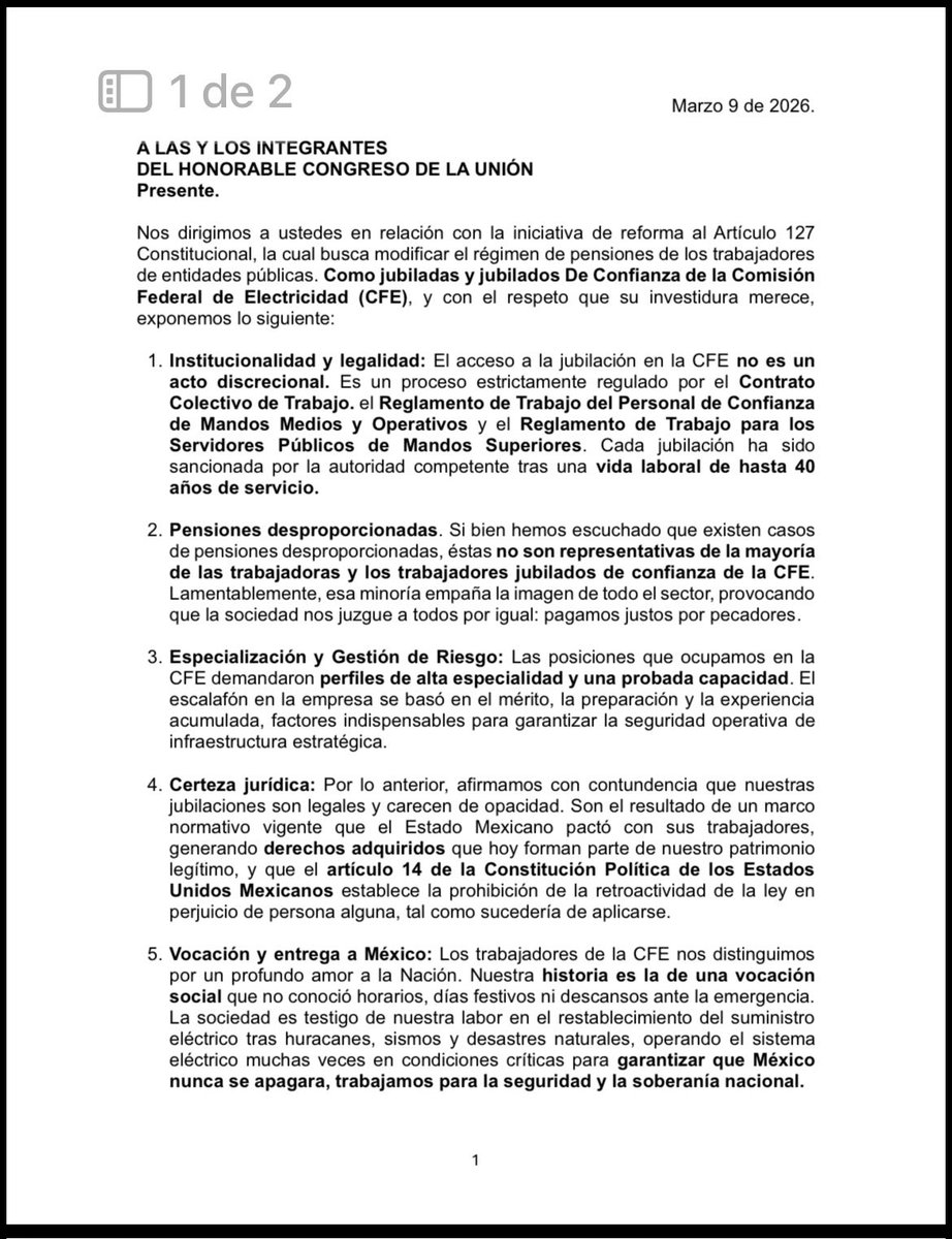 mpeg2014's tweet photo. Pronunciamiento de la CFE. https://t.co/7YfrunRXco