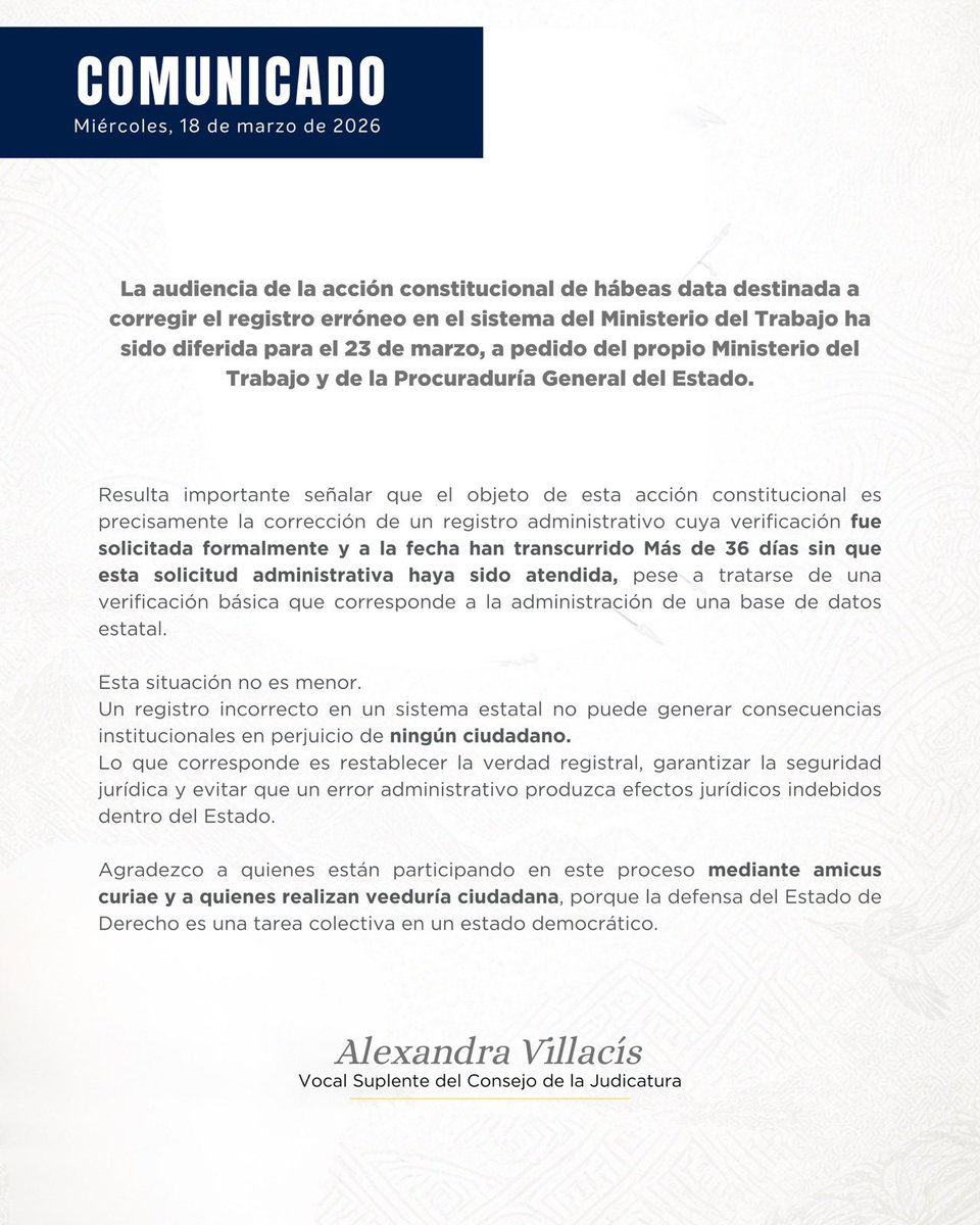 Alexandra Villacís Parada tweet media