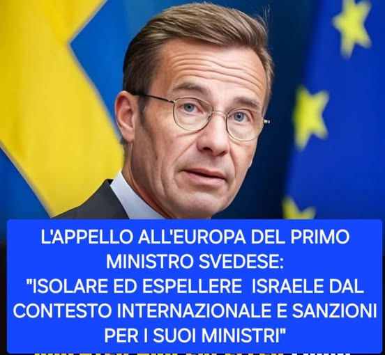 La #Svezia dichiara con fermezza che #Israele deve essere isolato ed espulso dall' #ONU!E per le violenze negli insediamenti occupati,divieti a ONG e blocchi  aiuti catastrofici,servono #sanzioni contro ministri estremisti! Noi in #Italia invece, abbiamo #Meloni!😡
