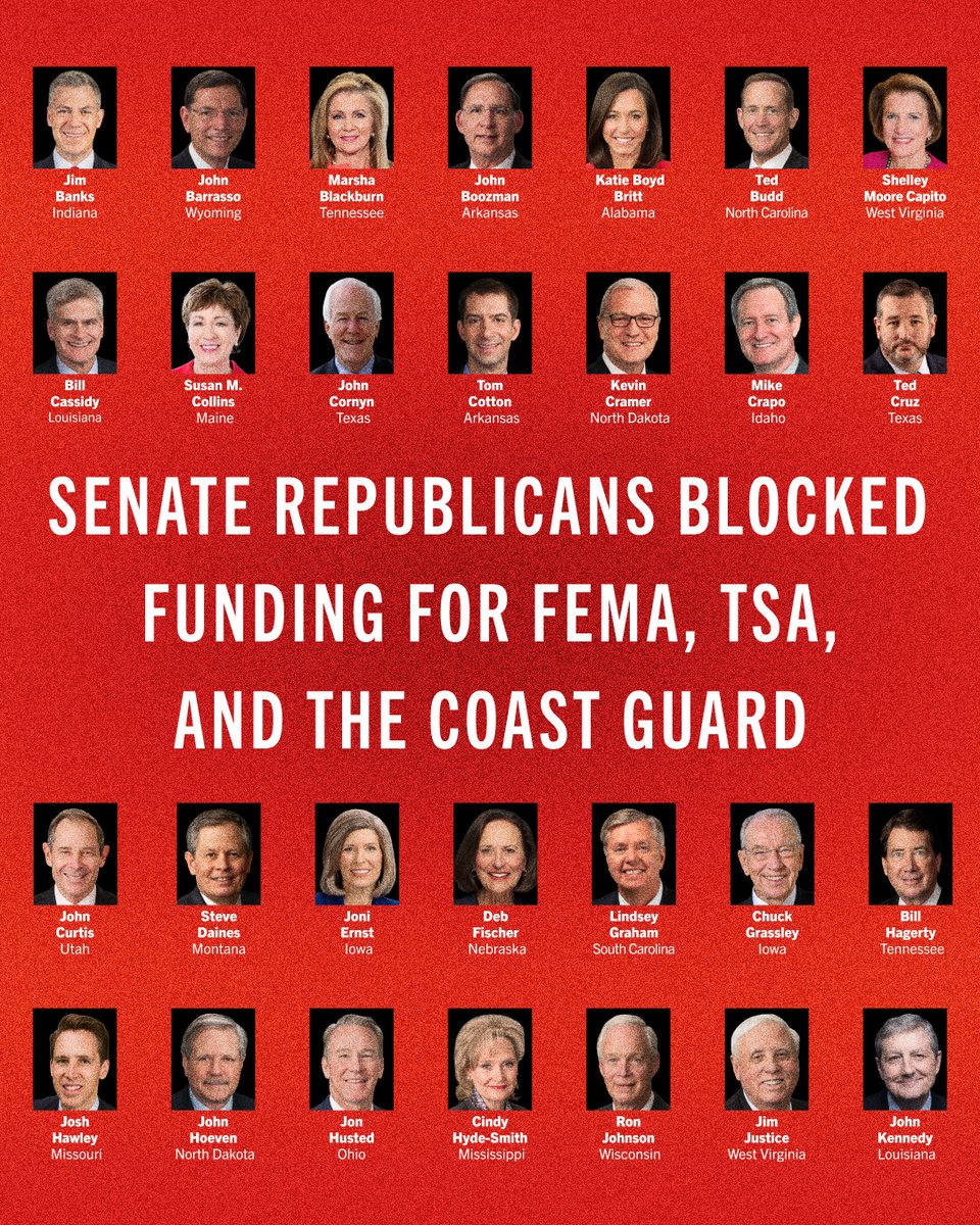kafferf's tweet photo. @TSA Six time snow the @senategop voted down funding. https://t.co/siOdJtfr3Z