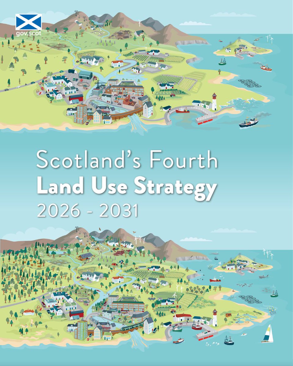 ScotGovRural's tweet photo. Scotland’s Fourth Land Use Strategy has been published, setting out our new vision and objectives to support the development of integrated land use over the next five years.

Find out more: https://t.co/W2F0yIIRrJ https://t.co/ousAFgDRrA