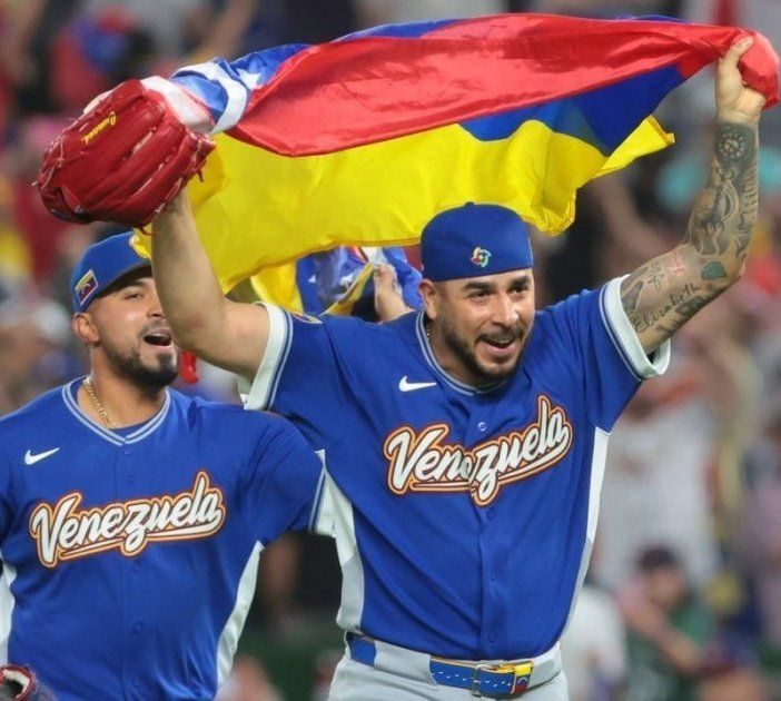 委内瑞拉球员夺冠庆祝