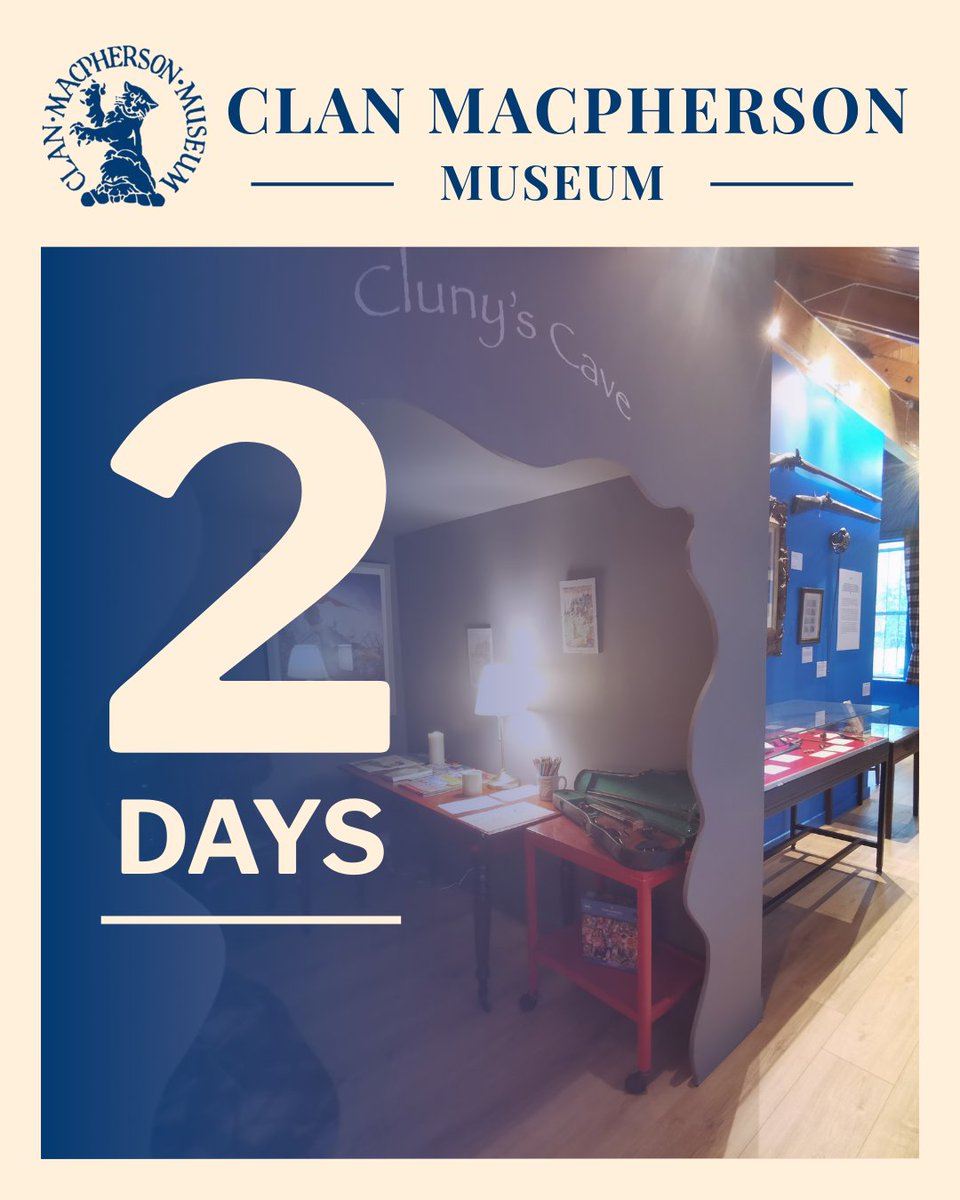 CMacphersonM's tweet photo. Opening in 2 days!

Visiting with family? Children can explore Cluny’s Cave with books, colouring, and toys, while the dress-up box is great fun for photos 🎨

There’s something for everyone to enjoy!

#ClanMacpherson #Countdown https://t.co/YsGhZsa0Id
