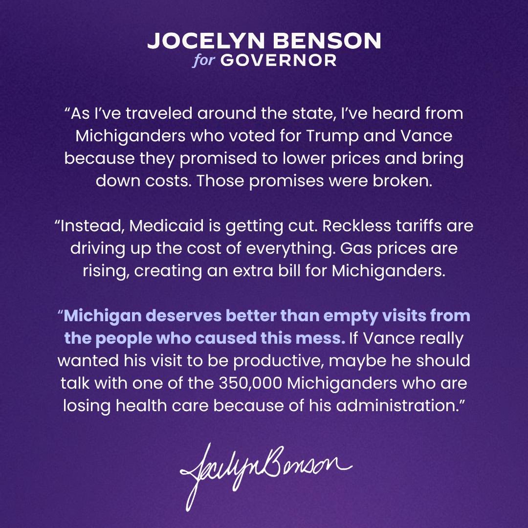 Jocelyn Benson tweet media