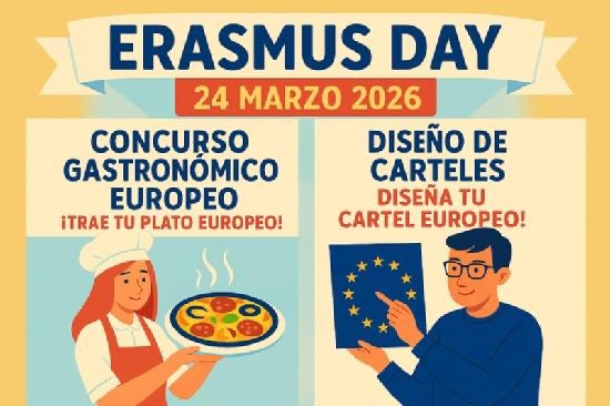 IES_FelipeTrigo's tweet photo. El próximo martes 24 de marzo de 2026, de 10:30h a 12:00h para el turno diurno y de 17:30h a 19:00h en el turno vespertino celebramos en la biblioteca del @IES_FelipeTrigo nuestro Erasmus Day. @EUErasmusPlus https://t.co/Vwu9RYaLkD