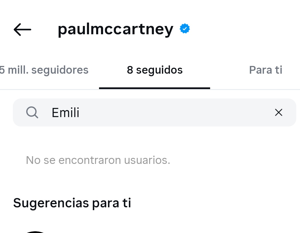 Paul McCartney dejó de seguir a Emilia mernes. No es joda esto