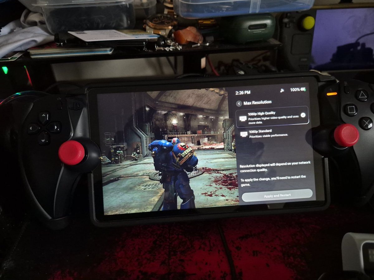 87Redd's tweet photo. #PSportal
#Remoteplay
@PlayStation
Been running 1080p high quality mode for 3hrs now.... it only dropped connection 1 time... hasn't lagged yet... the video is in high stress mode... it should be lagging but it's not... nice improvement 💯 https://t.co/Wm0DiYX4WC