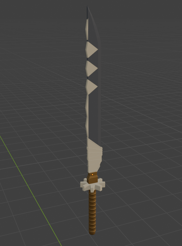 ixvulk's tweet photo. Inspired by Maki's dragon-bone katana, this Low Tri model would be good for a game.
(Need's a little texturing)

Com=open
Discord: https://t.co/SShfC0yIXU

Like's and RT's are greatly appreciated. ❤️

#RBXDev #Animation #Roblox #developers #Anime #Skill #Modeling #robloxstudio #MoonAnimator
