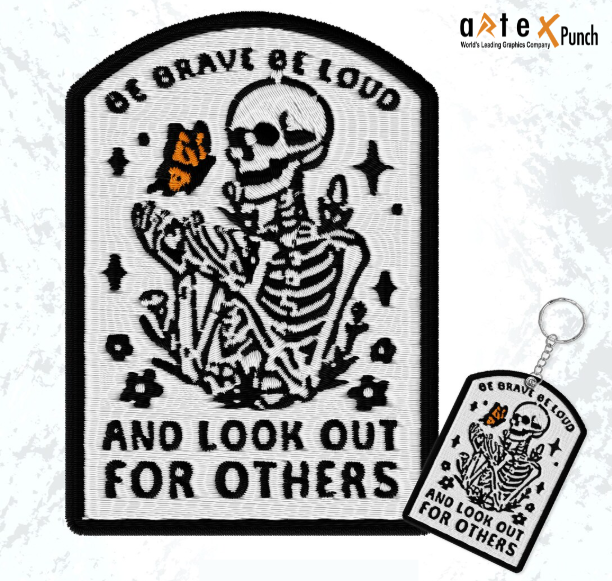 ArtexPunch's tweet image. Be brave, be loud, and always look out for others. 🖤💀✨
Custom embroidered patches and keychains made just like this!

If you want your own unique patches.
DM us and let’s create something amazing together.
Email: artexpunch996@gmail.com
Instagram: @artex__punch

#CustomPatch