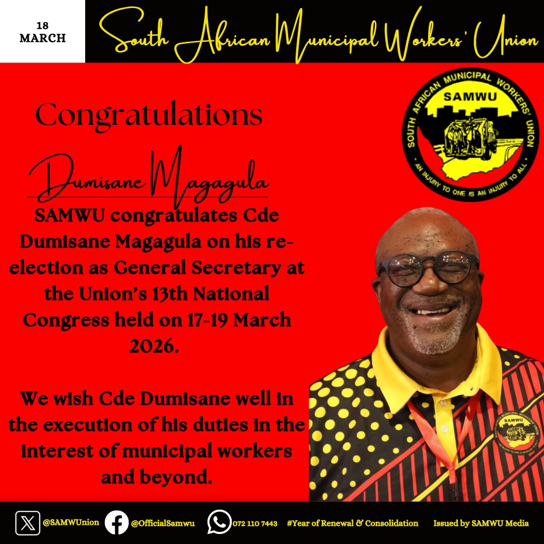 SAMWU | SA Municipal Workers’ Union tweet media