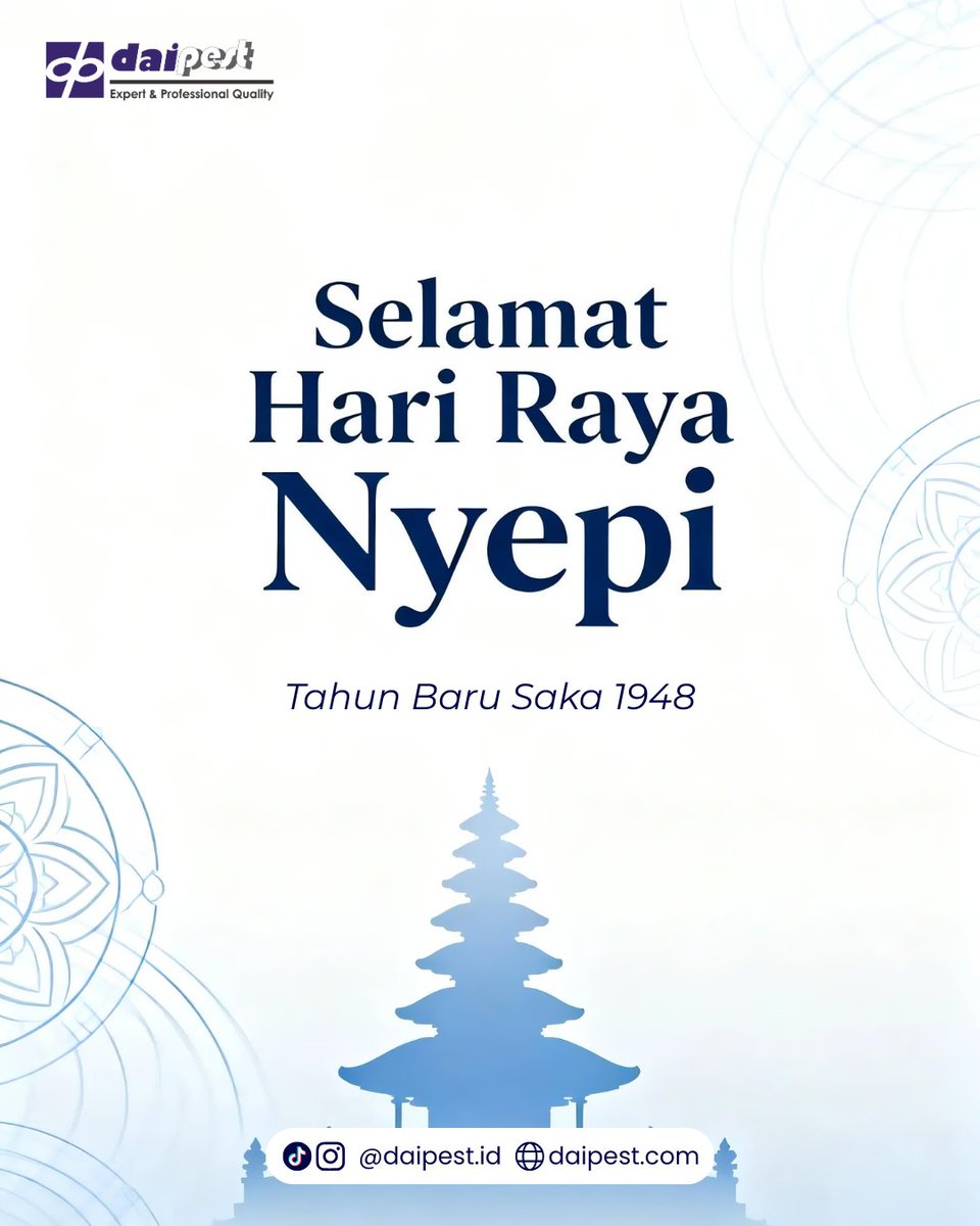 daipest's tweet photo. 🌿 Hari Nyepi adalah momen untuk menghadirkan ketenangan, baik dalam diri maupun lingkungan sekitar.

Rumah yang bersih dan nyaman membantu menciptakan suasana yang lebih damai.

✨ Selamat Hari Raya Nyepi 2026
Semoga selalu diberi ketenangan dan keseimbangan hidup.

#saka #hindu https://t.co/HE7XsmtLXt