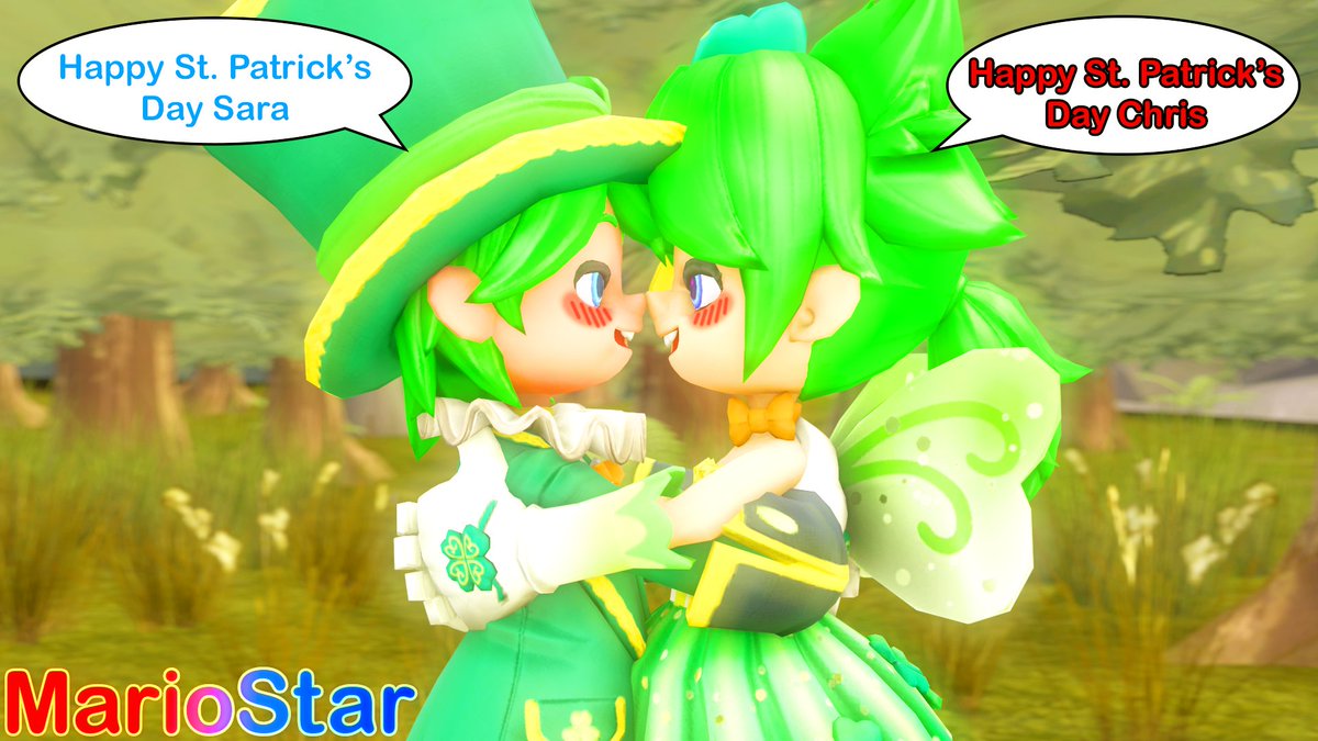 StarGamer54kid's tweet image. #Ninjala #StPatricksDay #StPatricks2026
I also decided to make a comic couple "Chris x Sara" gift for @jonthefinn08 😊❤️🍀