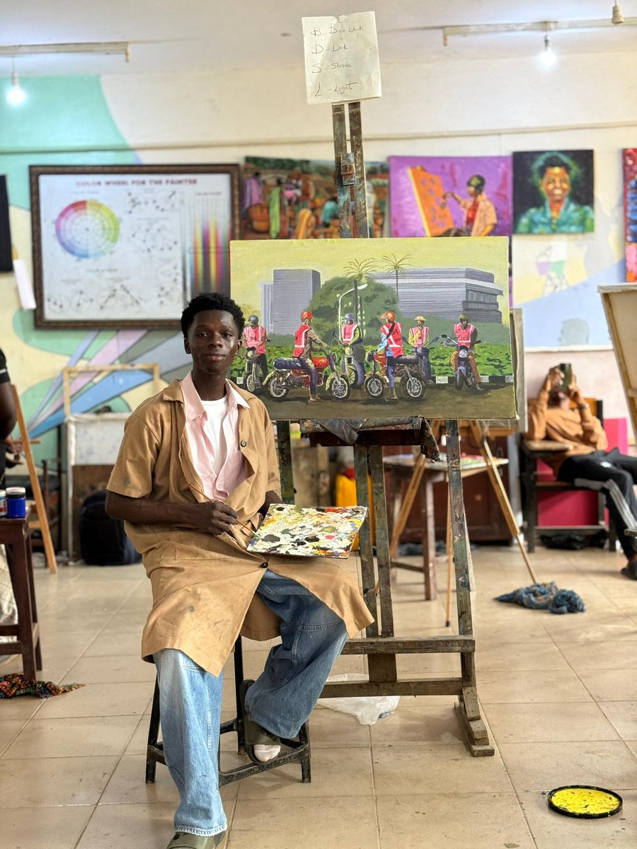 kizyisback's tweet photo. OAU bike men! 

Painting finally done 🙂‍↔️

This is what makes me inactive here on X 😩 https://t.co/x6xTCElqaj