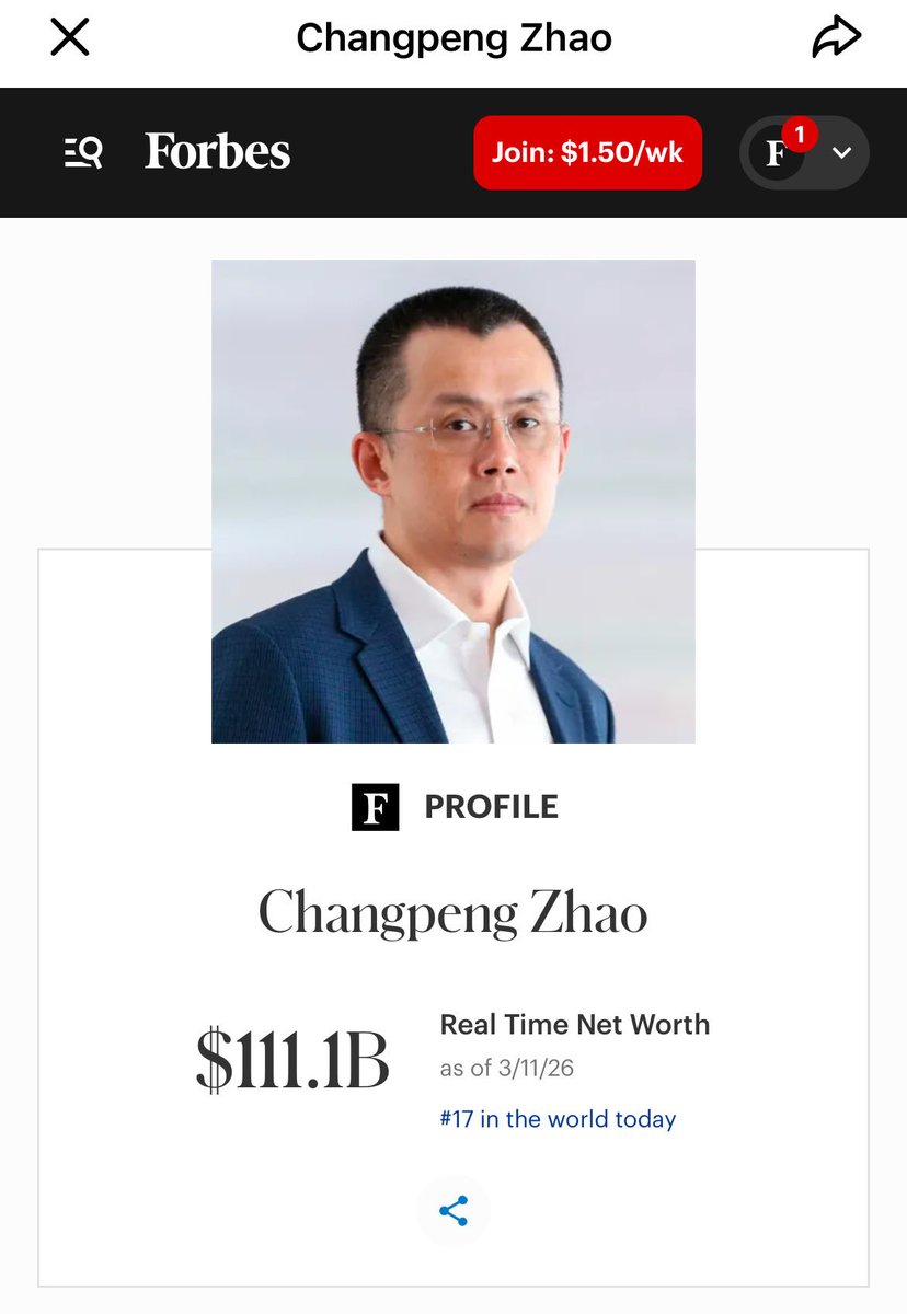 kimm_wei's tweet photo. cz：“I only build, I don’t trade.” https://t.co/vgTs6UXVkJ