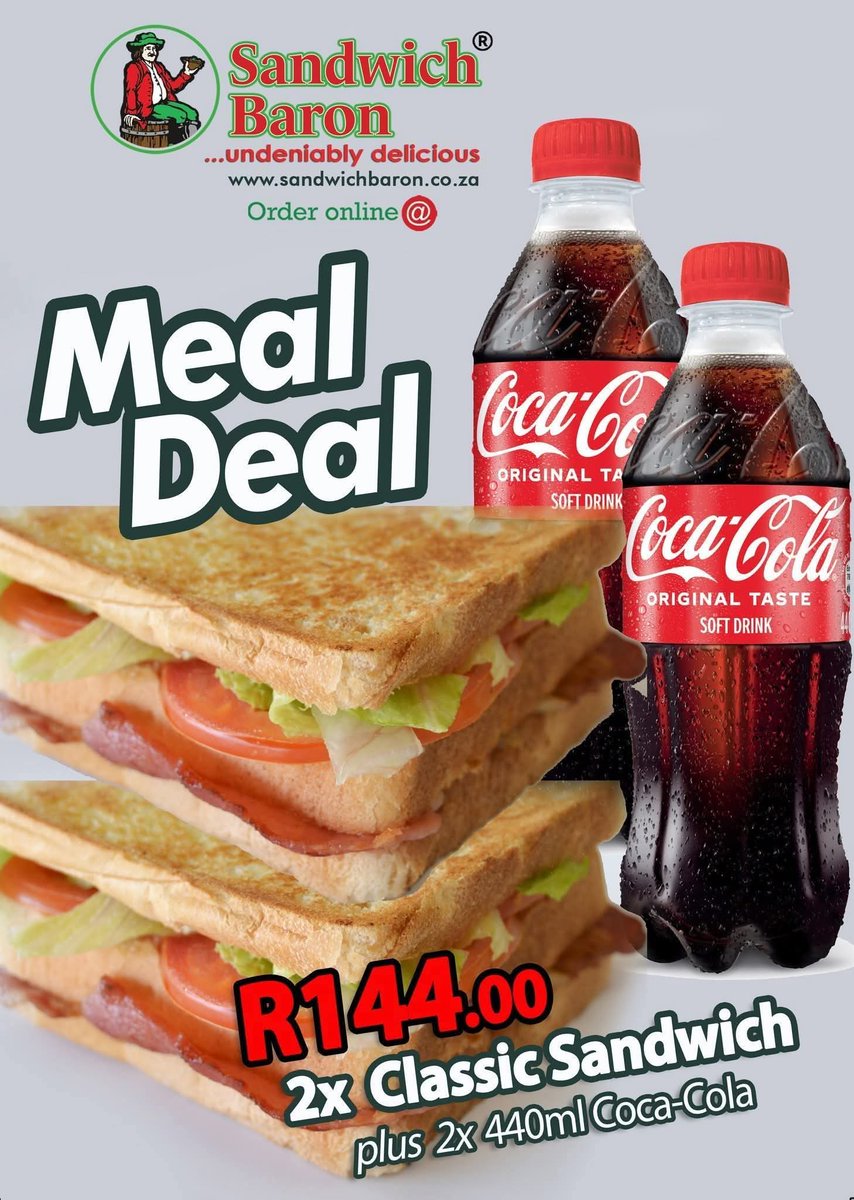 SandwichBaron's tweet photo. Our latest specials needs no introduction. Have you had your share yet? Available in all our stores. #pickoftheday #sandwichbaron #hungry https://t.co/kmLIwOA3sB
