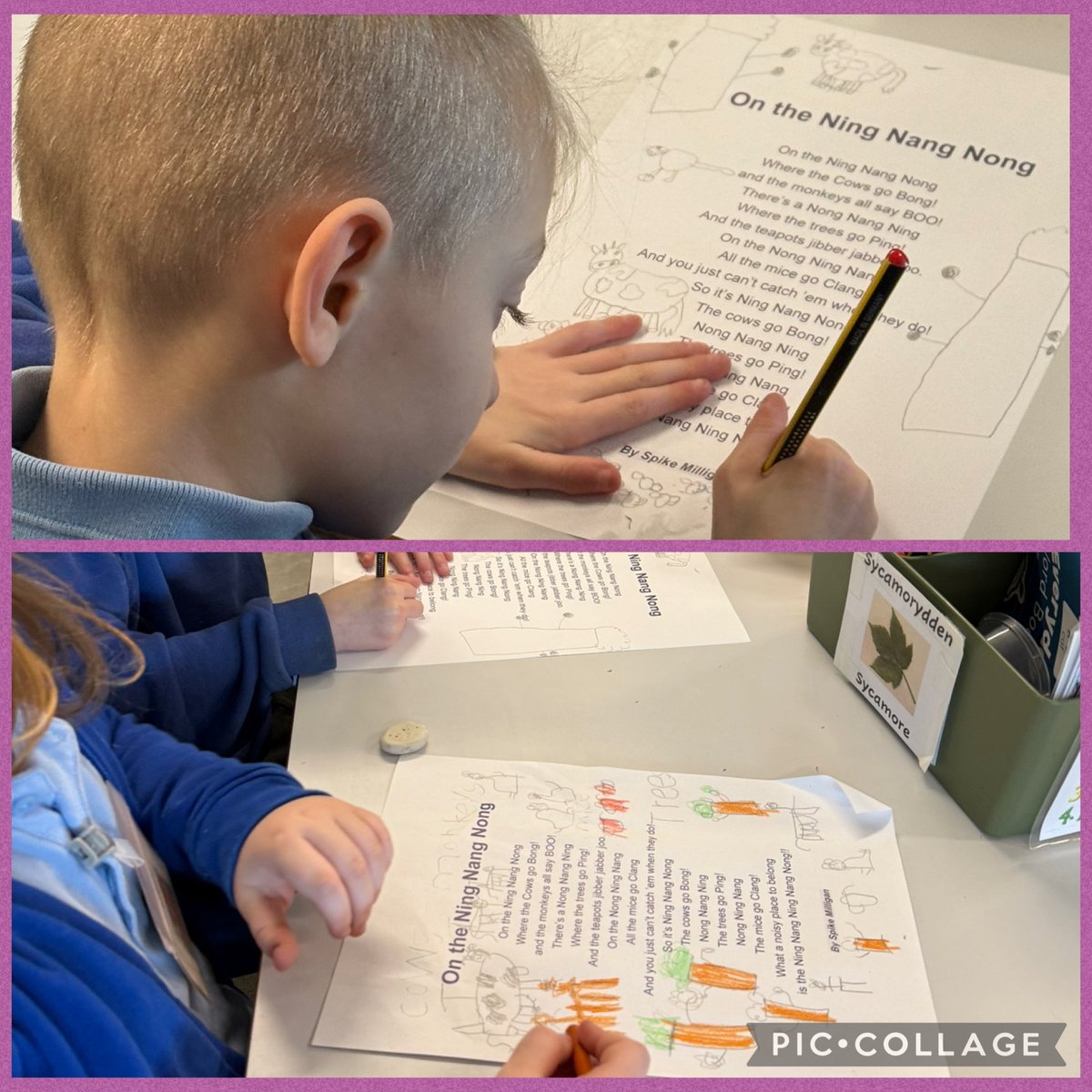 rhosstreet's tweet photo. In honour of World Poetry Day, Blwyddyn 2 listened to the wonderfully witty poet Spike Milligan and the recording of his poem โOn the Ning Nang Nongโ, filmed 31 years ago today. Lots of discussion ensued about what it was all about. #RSSread #RSSlit #RSScfw #RSSarts https://t.co/w7KYLWNTbk