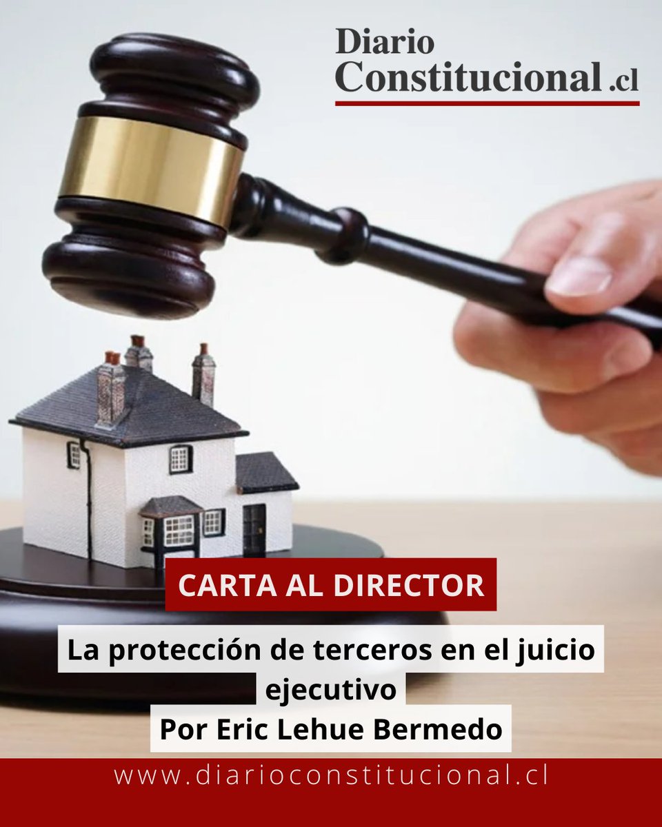 DiarioConst's tweet photo. Juicio ejecutivo y terceros:

Ley 19.411 refuerza protección ante embargos indebidos: constancia de alegaciones, plazo de 10 días y derechos del tercerista.

📌 Bienes en casa del deudor se presumen suyos.

🔗 [link]https://t.co/JHigpanGhT https://t.co/Hoqg9mRVKv