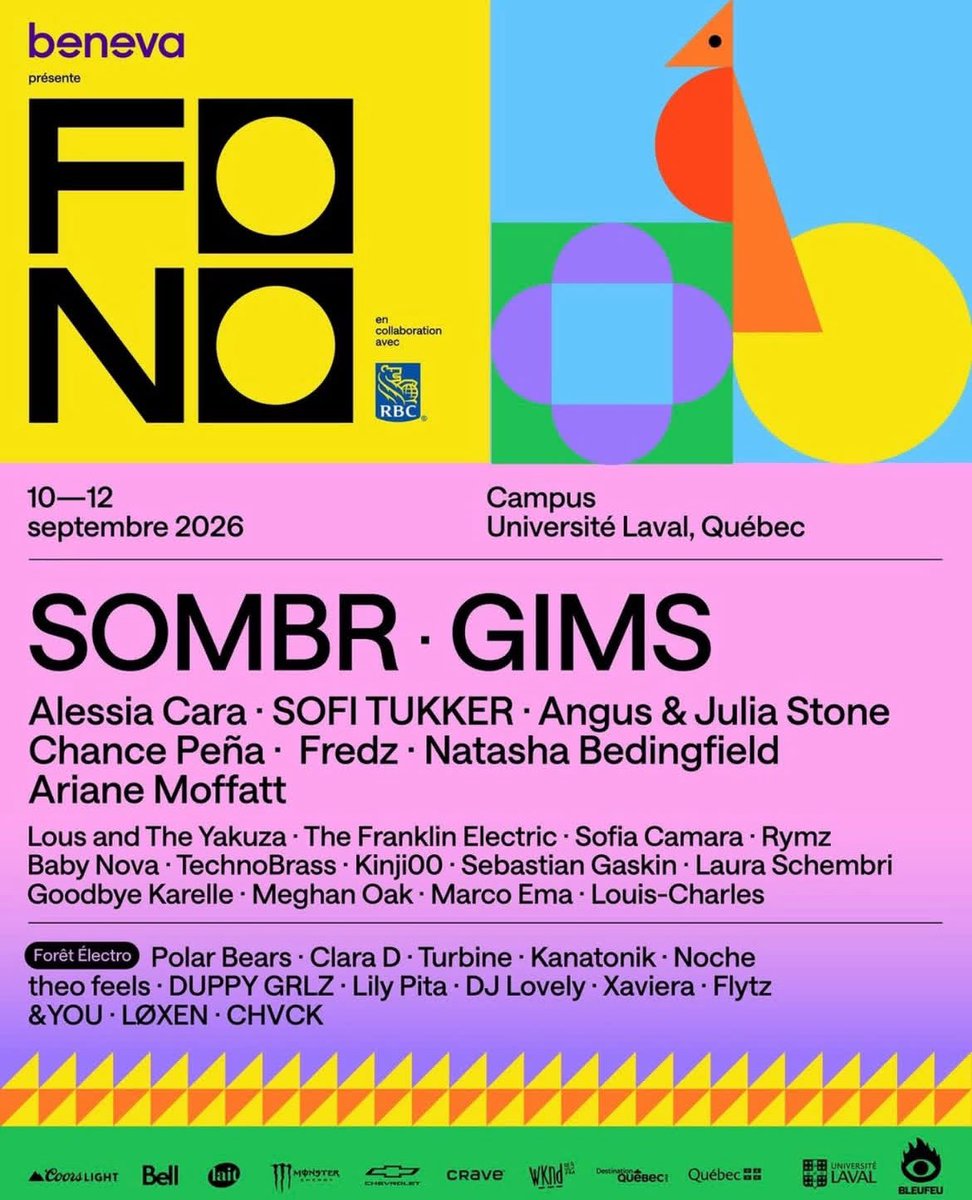 sofiacamaranews's tweet photo. Sofia Camara will be performing at festival Fono on Friday, September 11. Catch her live on the Vallée Beneva stage in Québec City at 5:50 PM 💛

🎟️ tickets via https://t.co/pQbd39jf6r https://t.co/QirrvELIWV
