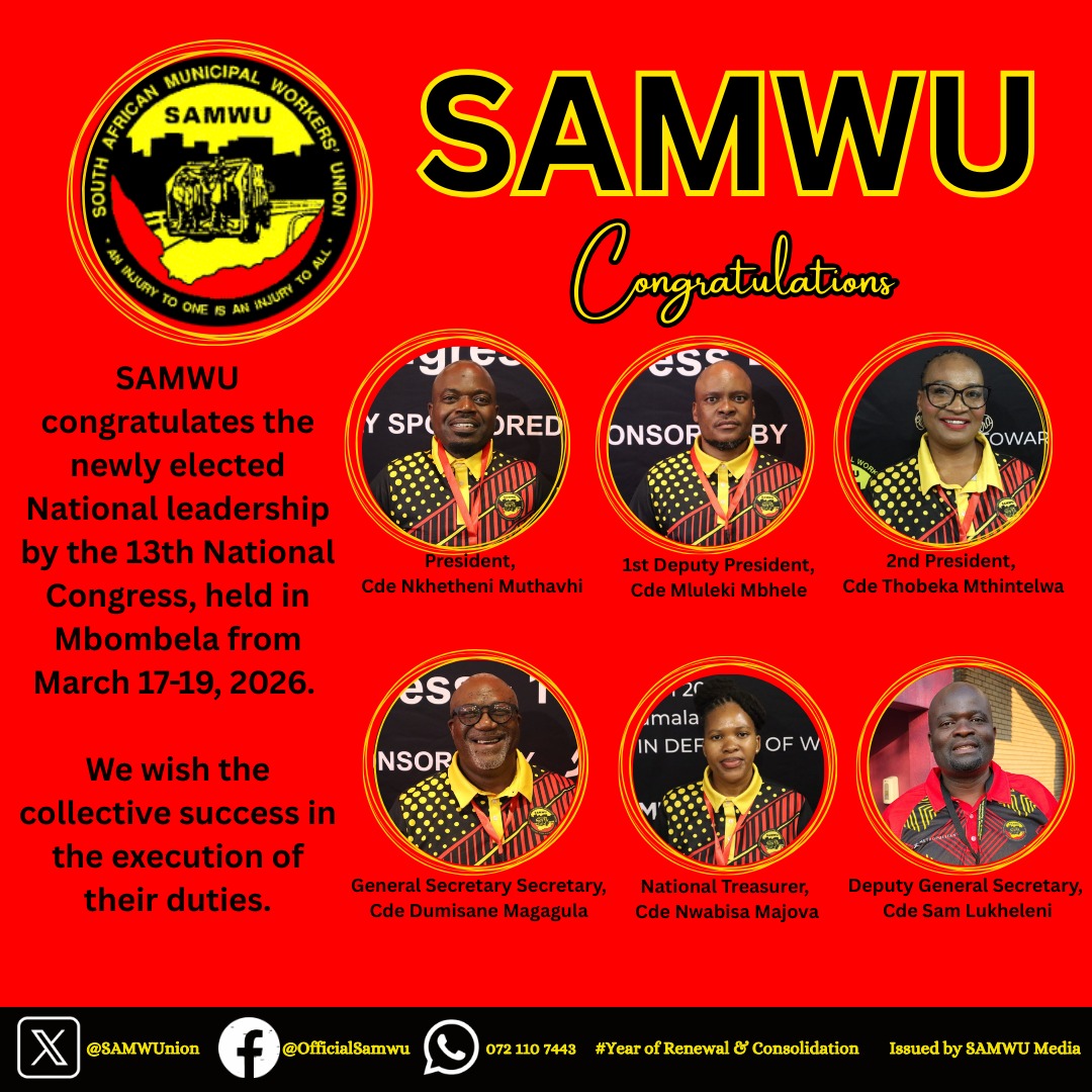 SAMWU | SA Municipal Workers’ Union tweet media