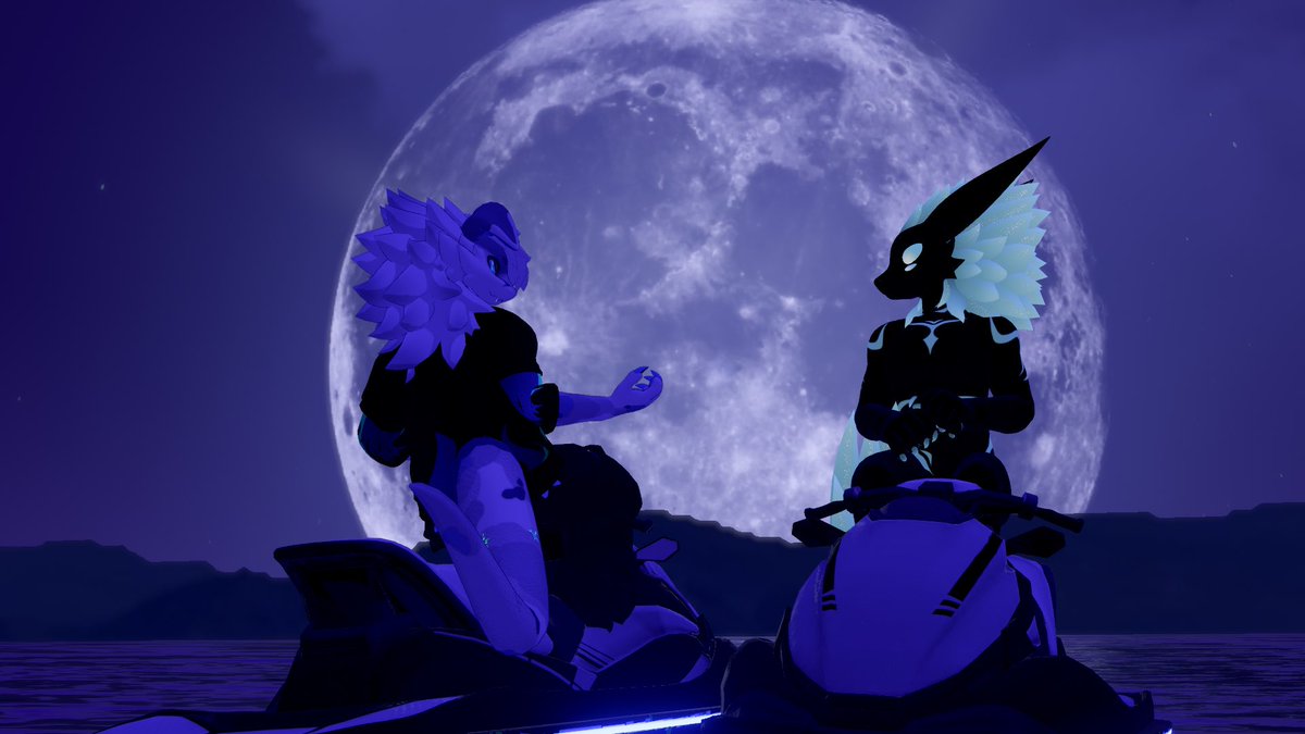 Pixelirplus's tweet photo. “When the moon sets, will anyone remember me?”

#VRChatPhotography #vrchat https://t.co/xtj8dpZ4S6
