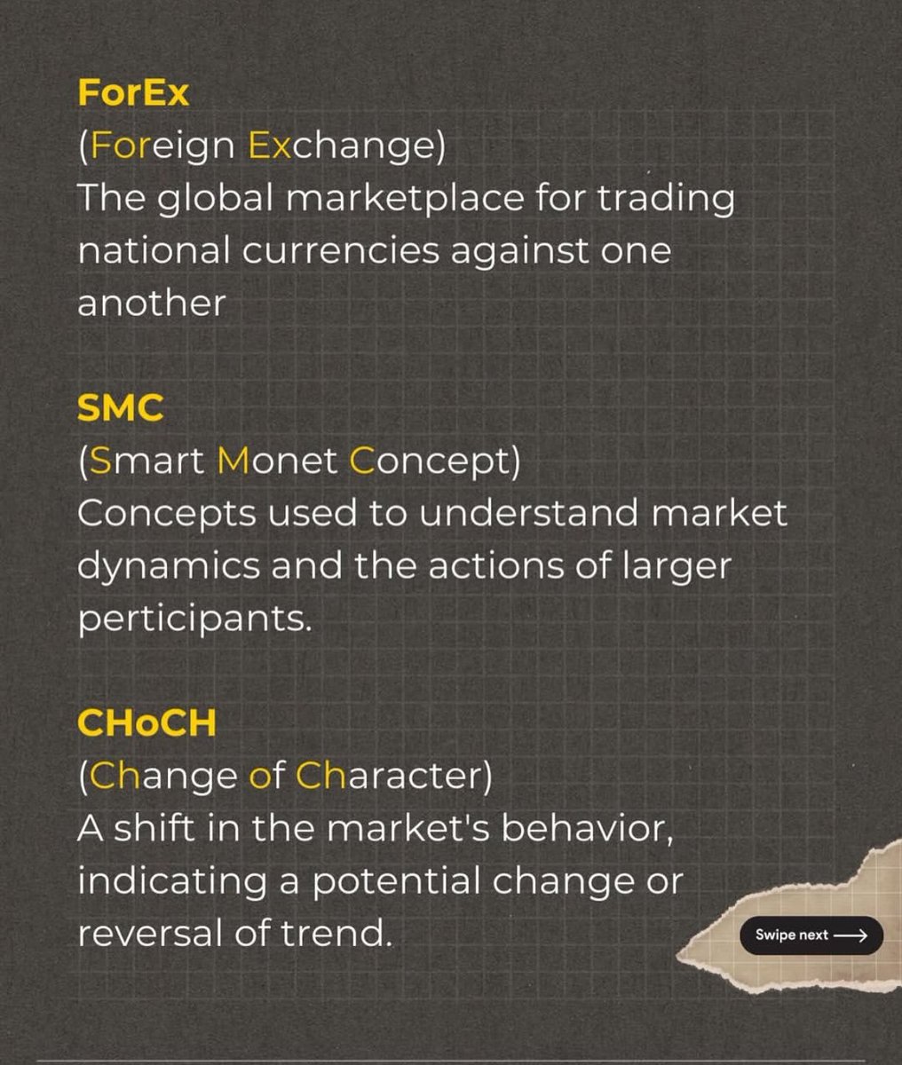 FintechTrader01's tweet photo. Foreign Exchange

Smart Money Concept

Change of Character https://t.co/I12aEczy44