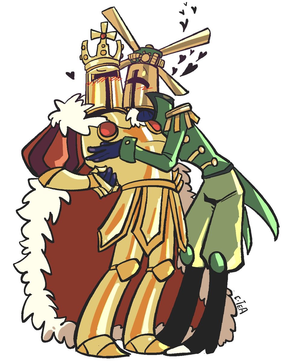 #shovelknight #propellerknight #kingknight 
“你害羞了吗?我的国王?”