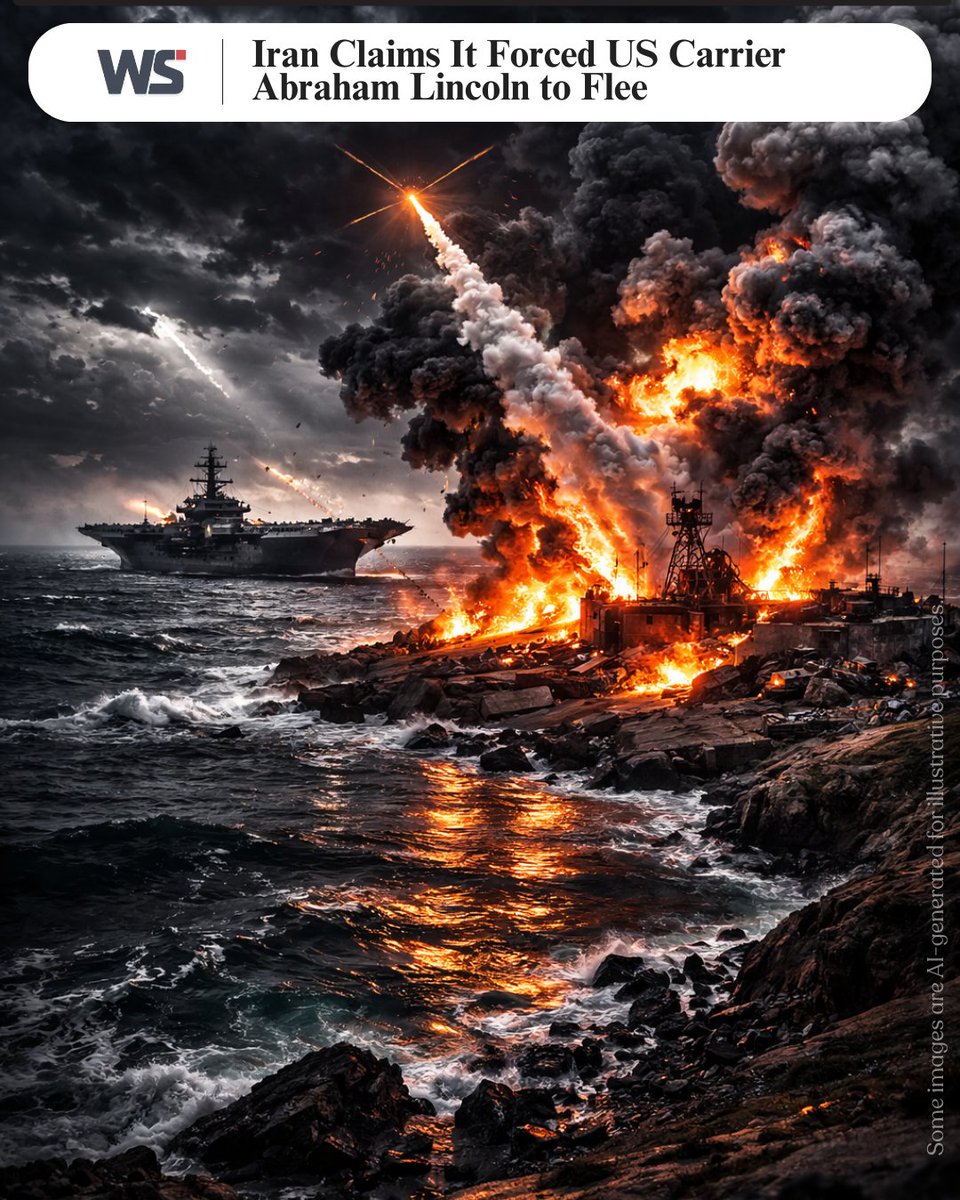 WorldSignalHQ's tweet image. Iran claims its missiles forced USS Abraham Lincoln to "retreat." Hours earlier, US bombs hit Iranian coastal missile sites. 84 Iranian sailors dead. Propaganda or truth? The fog of war thickens. 🌊🔥 #WorldSignal #USNavy #AbrahamLincoln #Iran #StraitOfHormuz