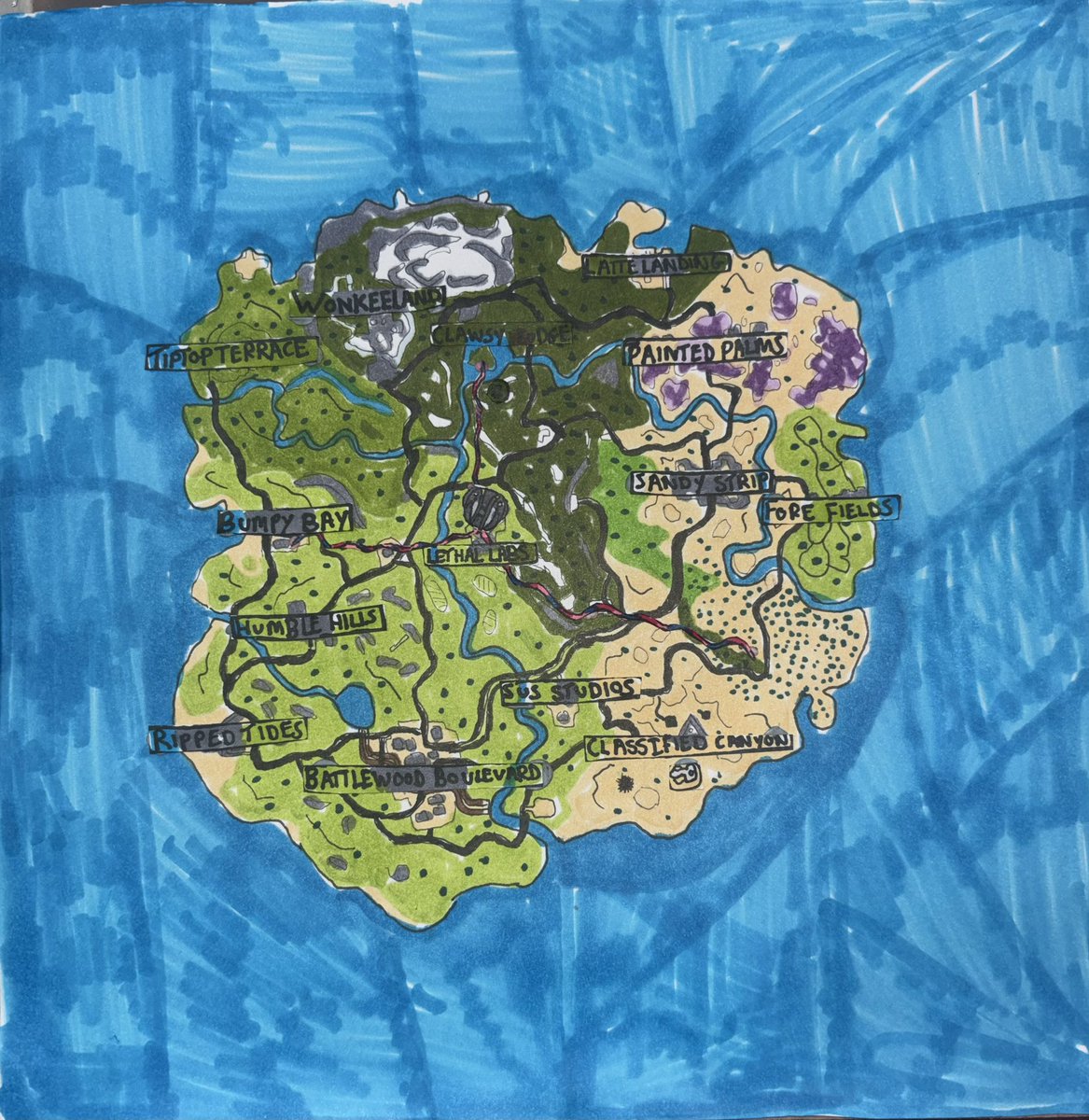 FNBR map updates hand drawn tweet media