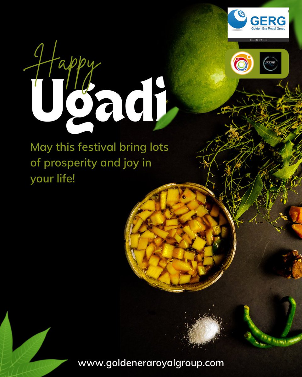 OrgUthhan's tweet photo. As the fragrance of neem and jaggery fills the air, Ugadi marks a beautiful beginning, reminding us that life is a blend of every flavor and  every emotion. Happy Ugadi.

- Team GERG
#happyugadi
#ugadi2026
#ugadicelebrations
#NewBeginnings
#FestiveVibes https://t.co/zAlZHlIwbw