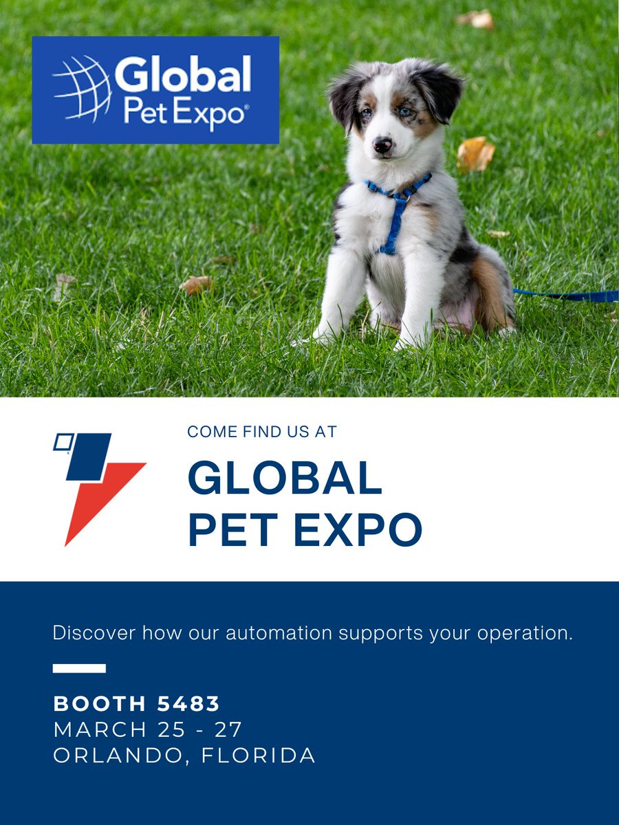 ROBOPACUSA's tweet image. We're packing our bags and heading to Global Pet Expo next week!🐾

Come by Booth 5483 to connect with our team and learn how the packaging industry is evolving to protect the products pets love. 

#GlobalPetExpo #PackagingSolutions