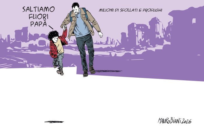 nonsonpago1's tweet photo. .@maurobiani
#guerre milioni e milioni di #Profughi #sfollati di #persone
Saltiamo fuori, papà.
Oggi per @repubblica
#Biani !
#paroladiblob #blob @BlobRai3 https://t.co/qSfP4UQ0Dh