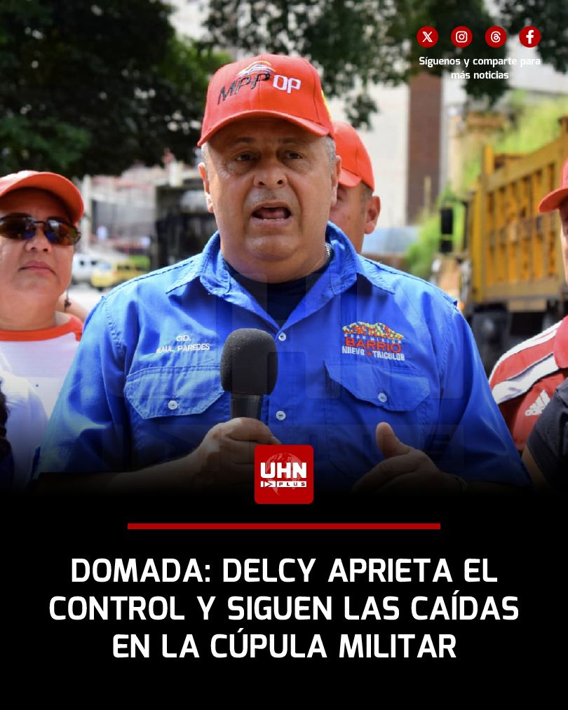 UHN_Plus's tweet photo. 🇻🇪‼️ | ÚLTIMA HORA — Delcy Rodríguez continúa la purga interna del chavismo y ha destituido al General Raúl Paredes, otro militar clave vinculado al círculo de Maduro y Padrino López. https://t.co/AJRSgFTv55