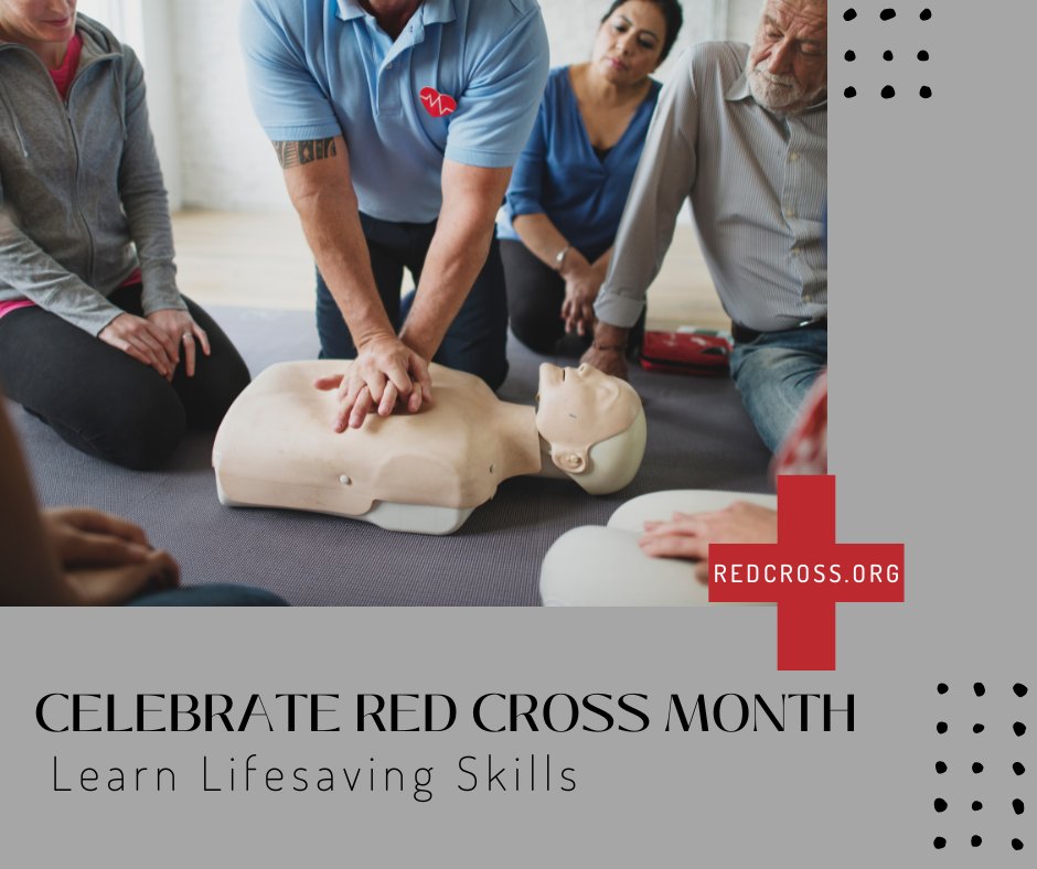 What is another way you can celebrate #RedCrossMonth? How about learning some lifesaving skills? Find out more: redcross.org/take-a-class