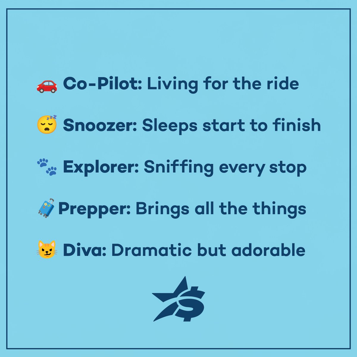 Drop the emoji that matches your pet's travel personality. 👇

Spring break is just around the corner! Check out our guide to make your trip smoother for you both.

#AdvanceAmerica #MakeitWork bit.ly/417eTp9
