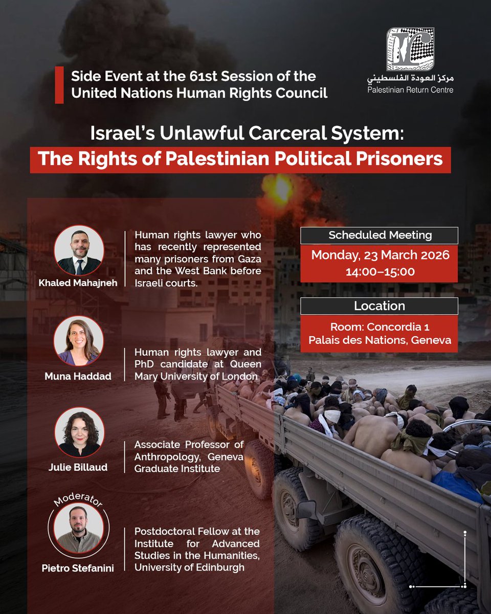 Palestinian Return Centre tweet media