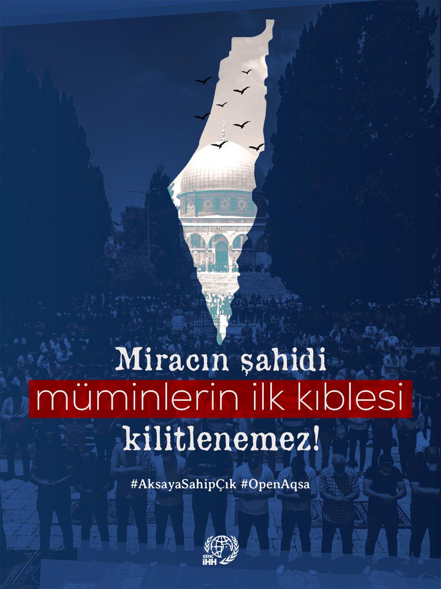 Miracın şahidi müminlerin ilk kıblesi kilitlenmez!
#aksayasahipçık
#openaqsa