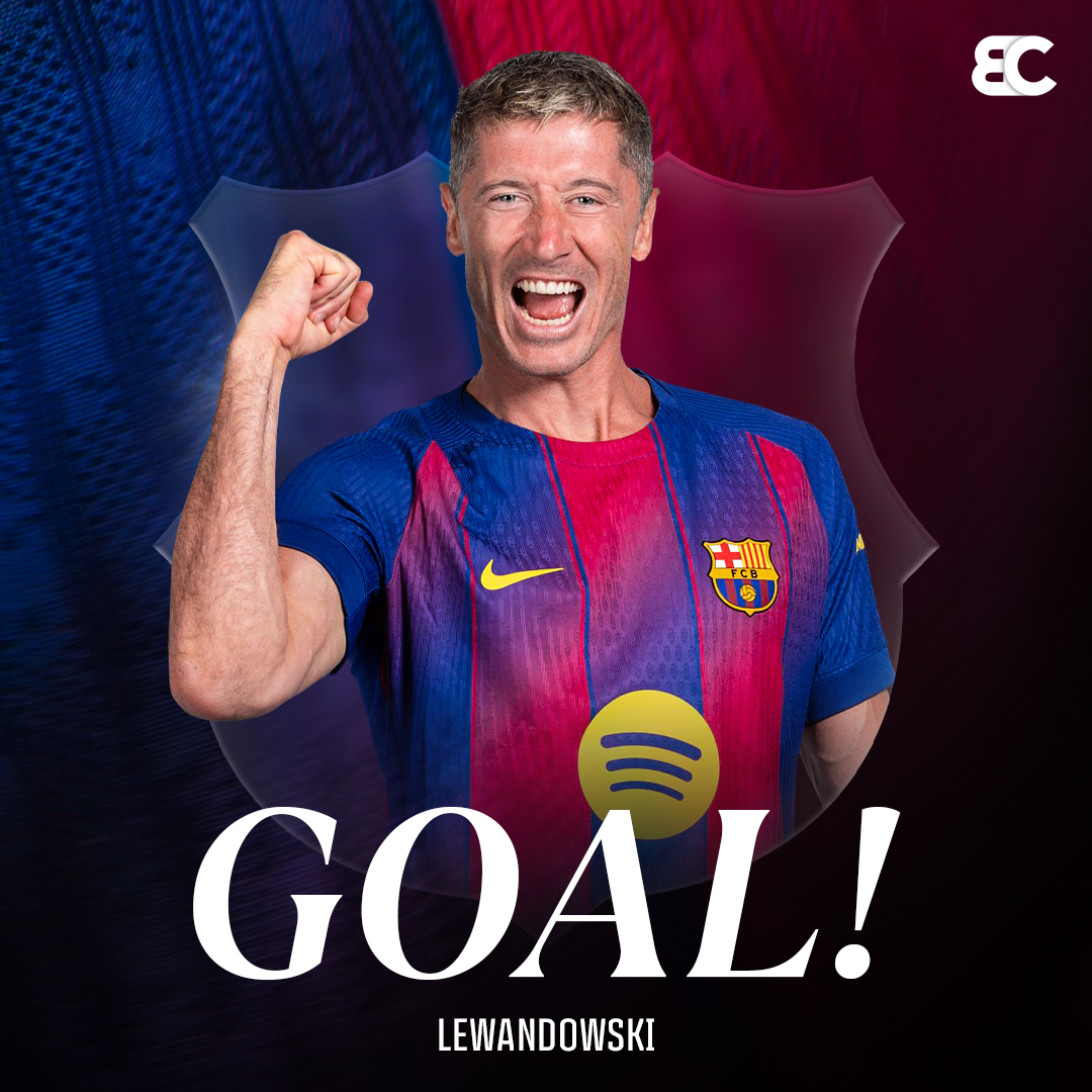 barcacentre's tweet photo. GOAL! FC Barcelona 5-2 Newcastle United, Robert Lewandowski! https://t.co/Cxzr3Yahsx