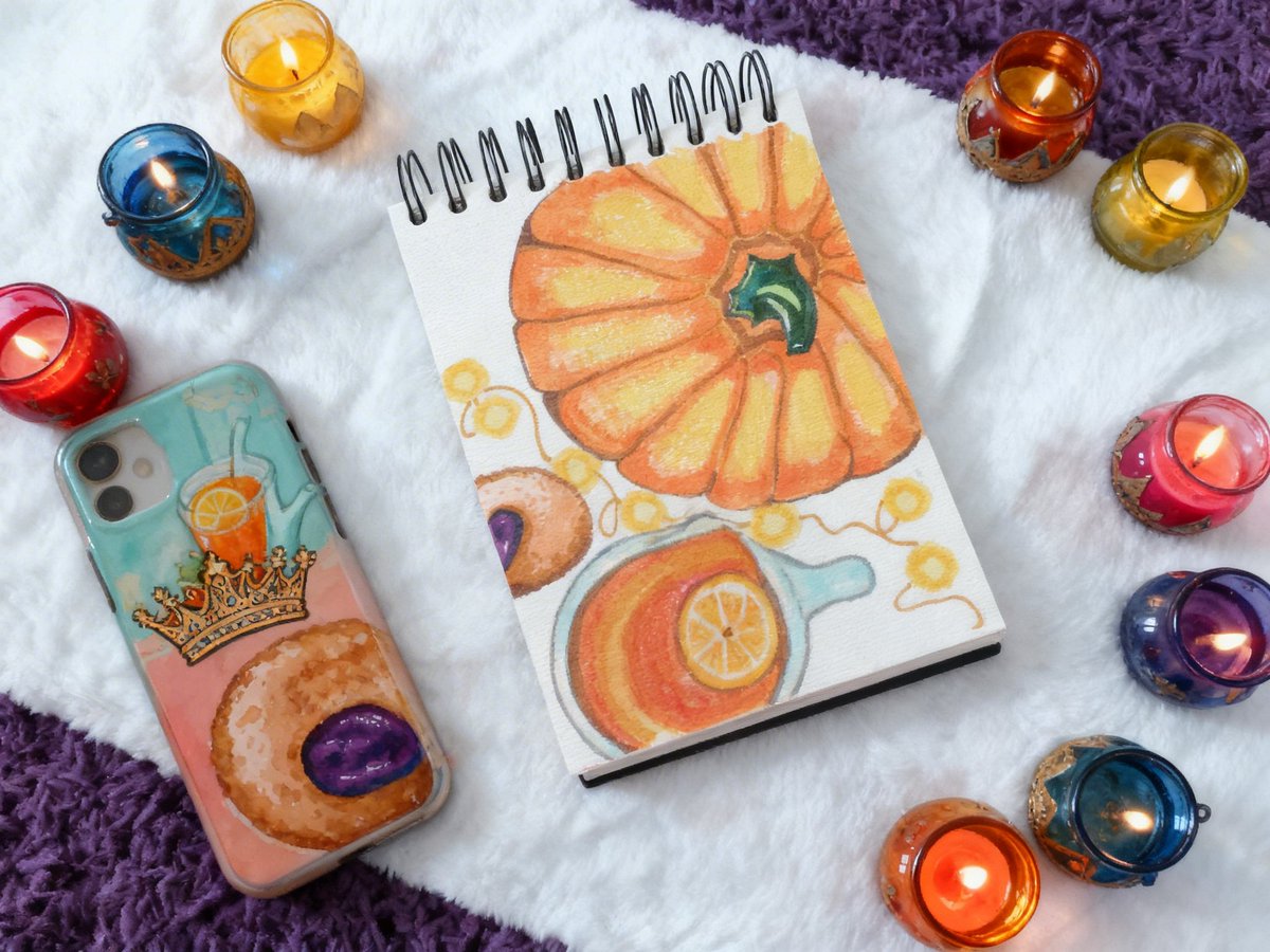 ReaBellum's tweet image. 🔥 New phone case design just dropped! 🎨📱  
Pumpkin vibes + cozy candles = autumn mood unlocked 🍂✨  
RT if you’d flex this 👑💜  

#phonecase #artdrop #autumnvibes #trending