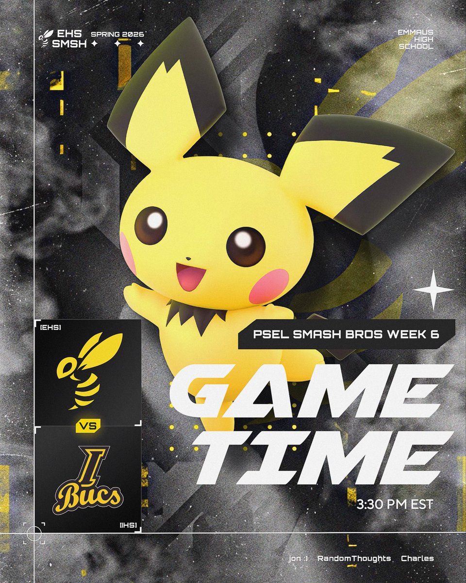 emmaus_esports's tweet image. Fifth times the charm‼️

⚔️ Interboro High School
⏰ 3:30 PM EST
🗓️ PSEL Week 6
🎮 Super Smash Bros Ultimate

#GAMETIME 💫