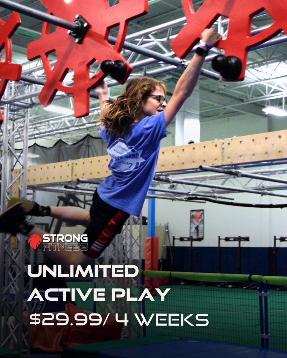 trainwithstrong's tweet photo. Spring Break = NONSTOP FUN 🎉

Active Play ALL DAY, EVERY DAY = more time to run, jump, climb, and burn that energy 💥

Let them play, explore, and have the BEST break ever! https://t.co/kXaQ8ETInm
