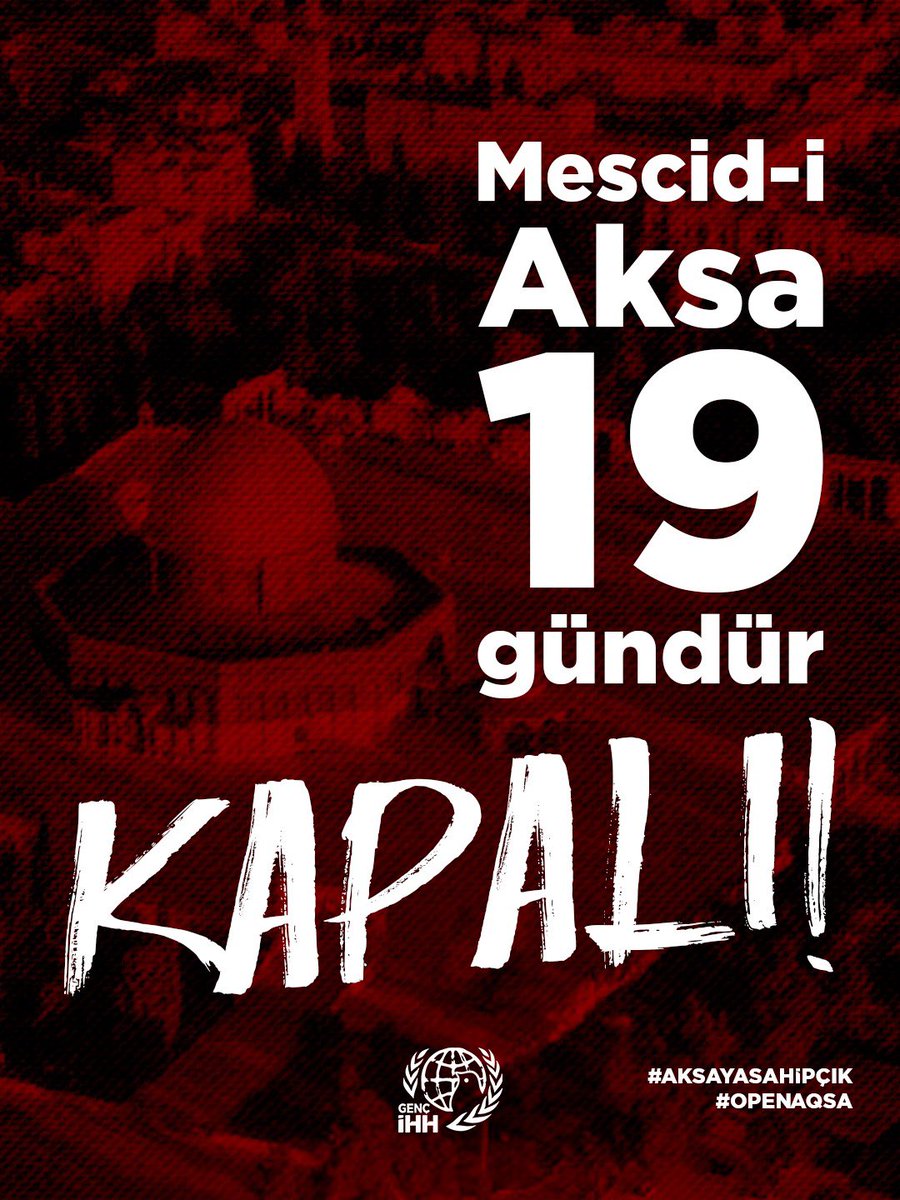 Mescid-i Aksa 19 gündür kapalı!

 #AksayaSahipÇık  #OpenAqsa