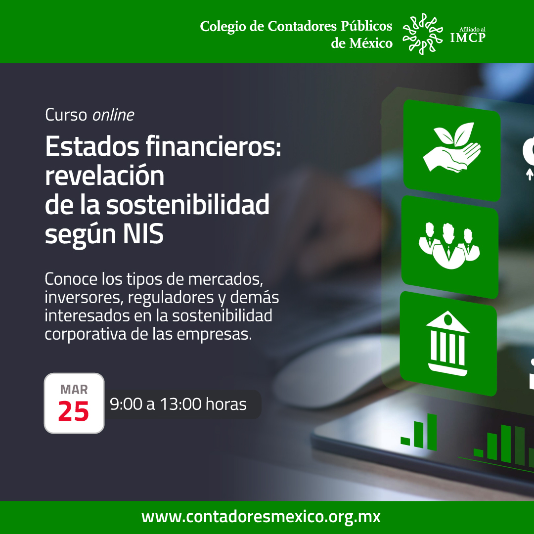 colegiocpmexico's tweet photo. Conoce los tipos de mercados, #inversores, #reguladores y otros grupos de interés vinculados a la #sostenibilidad corporativa, así como los requisitos generales para la revelación de información financiera bajo las normas #IFRS S1 e IFRS S2.
👉https://t.co/XAdwdhk6jH https://t.co/SclAlIyrFv