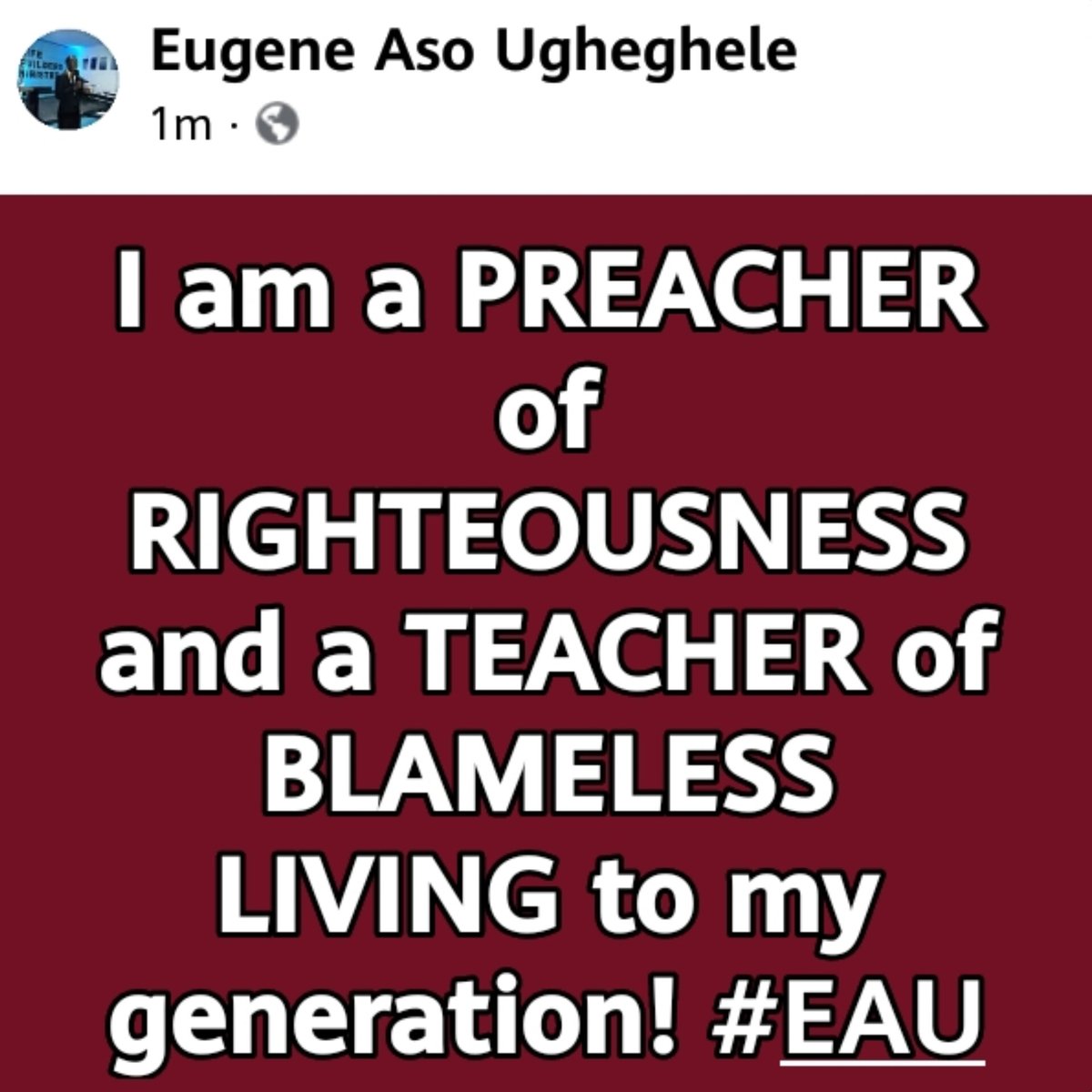 Eugene Aso Ugheghele PDGG, AAGA, CBHH tweet media