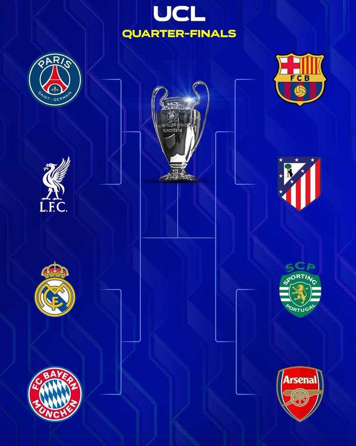 المباريات القادمة في دوري الثمانية من #دوري_أبطال_أوروبا