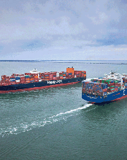 VirginiaBiz's tweet photo. The Port of Virginia has finished a $450 million project to dredge commercial shipping channels and Norfolk Harbor to 55 feet deep. https://t.co/pEa3r1aA09 https://t.co/db2pEcjlyF